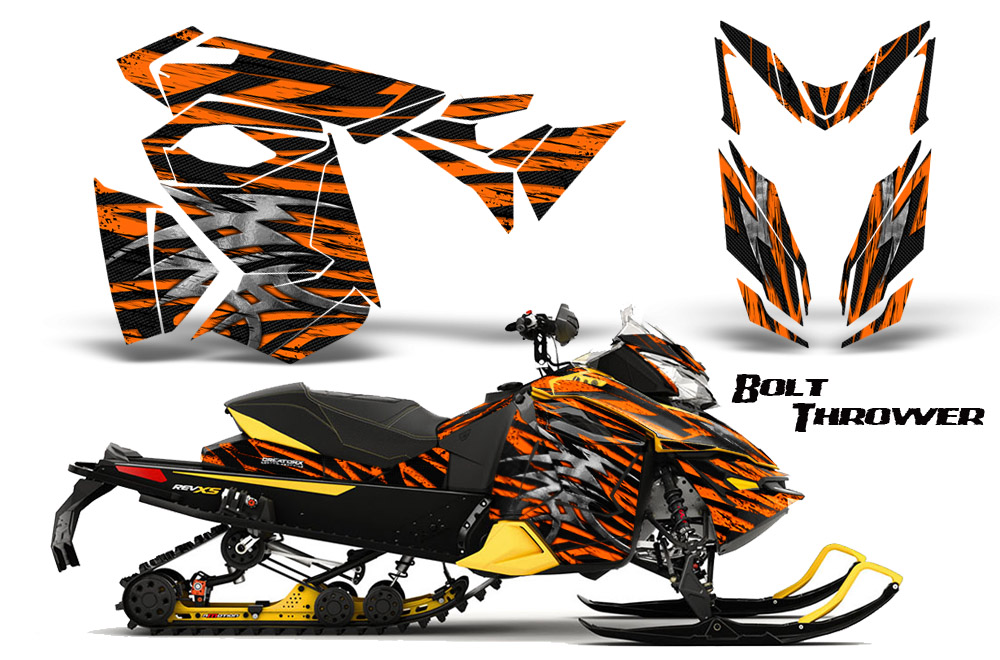 Skidoo Rev XS Graphics Kit Bolt Thrower Orange YB